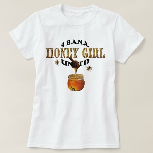 4バナウハニーガールB Tシャツ (デザイン正面)