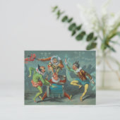 4人のフランスのピエロ ポストカード ポストカード (スタンド正面)