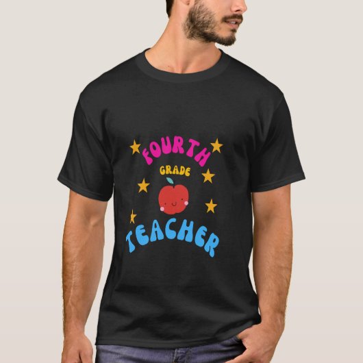 4年生の先生 小学校Tシャツ Tシャツ (正面)
