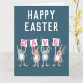 ４文字の名前 イースターカード カード (黄色い花)