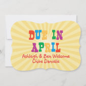 ４月に出産予定 案内状 (正面)