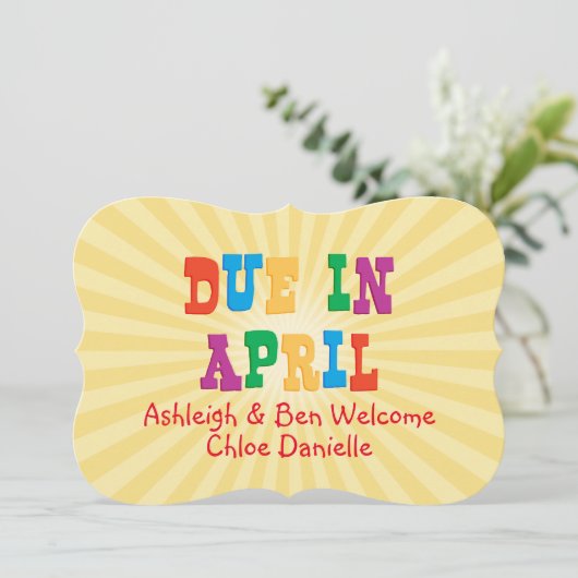 ４月に出産予定 案内状 (スタンド正面)