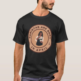 4月に生まれたバリスタのためのデザインのバリエーション Tシャツ
