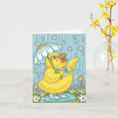 4月の雨が5月の花を咲かせる 春のグリーティングカード カード (黄色い花)