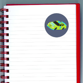 4歳の誕生日パーティー スピードレースカーボーイズ ラウンドシール