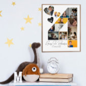 4歳の誕生日 写真コラージュポスター 記念品 ポスター