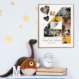 ４歳の誕生日　写真コラージュポスター　記念品 ポスター