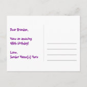 48歳の誕生日おめでとう:楽しいスターパターン、虹48、名前 ポストカード (裏面)