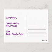 48歳の誕生日おめでとう:楽しいスターパターン、虹48、名前 ポストカード (裏面)