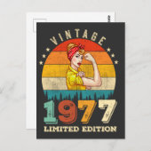 ４８歳の誕生日 １９７７年ヴィンテージ ４８歳の誕生日 女性 ポストカード (正面/裏面)