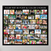 ４９枚の写真コラージュ　多種形状　パーソナライズド ポスター (正面)