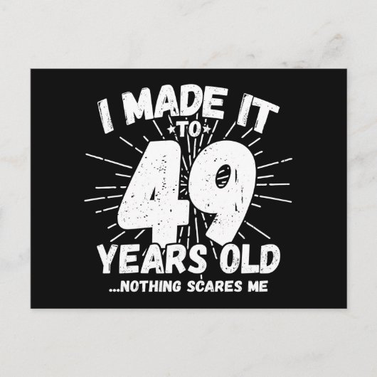 49歳の皮肉屋の誕生日おめでとう ポストカード (正面)
