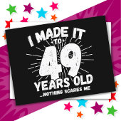 ４９歳の皮肉屋の面白いミーム　４９歳の誕生日おめでとう ポストカード