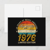49歳の 1976年 レトロ すごい 49歳の誕生日 プレゼント ポストカード (正面/裏面)