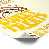 ４ｘ６ スイーツ ボヘミア ウッドランド クマの誕生日 デザート ポスター (角)