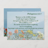 ４：４　主において、常に喜べ。繰り返して言う、喜べ。 ４：５　すべての人に、あなた方の寛容さが分かる ポストカード (正面/裏面)