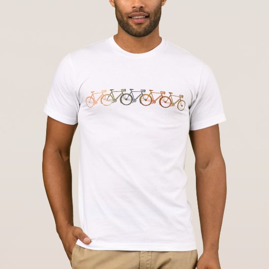 5台の自転車 Tシャツ (正面)