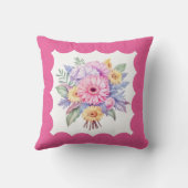 ５周年 ネーム　ガーベラ　ピンク クッション (裏面)