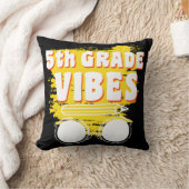 ５年生の学校生活を楽しむTシャツ 学校が始まる日 キッズ クッション (ブランケット)