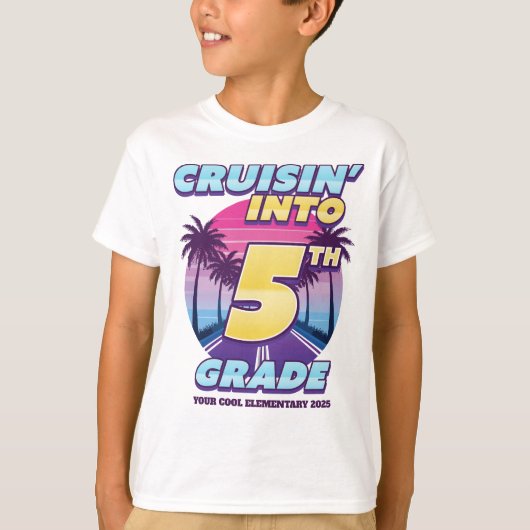 5年生の学校生活スタート Tシャツ (正面)