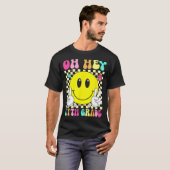 5年生レトロ笑顔の顔 初日の学校再開 Tシャツ (正面フル)
