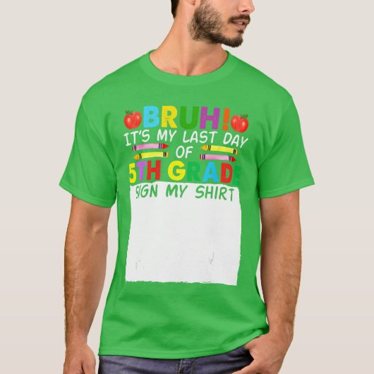 5年生最後の日だってばよ 生徒のサイン Tシャツ (正面)