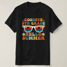 5年生 おつかれさま! 夏休みだね! おもしろい5年生の思い出Tシャツ