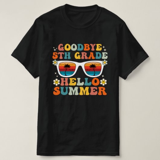 5年生 おつかれさま! 夏休みだね! おもしろい5年生の思い出Tシャツ Tシャツ (デザイン正面)