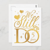 ５年目の結婚記念日です ポストカード (正面/裏面)