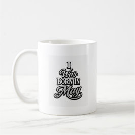 5月に生まれた 誕生日タイポグラフィーデザイン コーヒーマグカップ