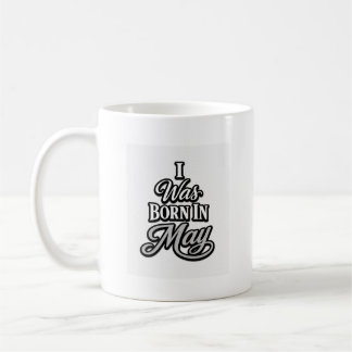 5月に生まれた 誕生日タイポグラフィーデザイン コーヒーマグカップ