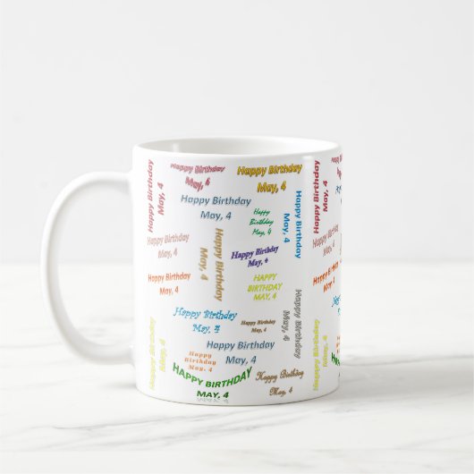 5月4日 誕生日マグカップ コーヒーマグカップ (左)