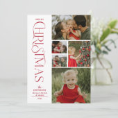 5枚の写真で作る 家族の楽しいクリスマスホリデーコレクション シーズンカード (スタンド正面)