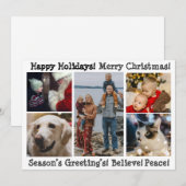 ５枚の写真 楽しいクリスマス 素敵なホリデーシーズンを現代風に シーズンカード (正面/裏面)