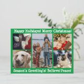 ５枚の写真 楽しいクリスマス 素敵なホリデーシーズンを！ シーズンカード (スタンド正面)