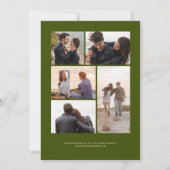 ５枚組フォト　バーントオレンジ　アゲート　オリーブグリーン　ウェディング 招待状 (裏面)