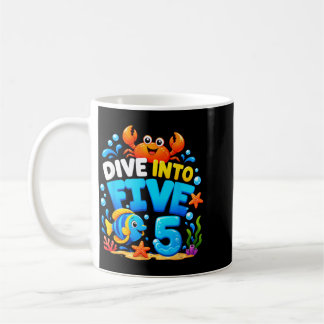 5歳の誕生日おめでとう 海の動物たちと潜ろう コーヒーマグカップ