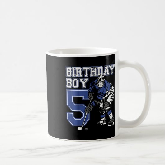 5歳児のためのアイスホッケー誕生日パーティー5 コーヒーマグカップ (右)
