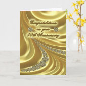 ５０周年ゴールデンウェディングアニバーサリーグリーティングカード カード (黄色い花)