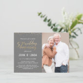 ５０周年結婚記念日のサプライズパーティ（写真付き） 招待状 (スタンド正面)