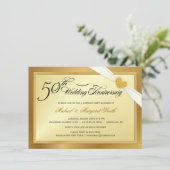 ５０周年結婚記念日サプライズパーティーご招待 招待状 (スタンド正面)