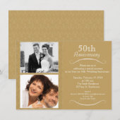 ５０周年結婚記念日招待状 招待状 (正面/裏面)