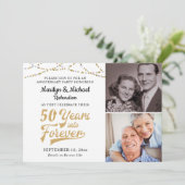 ５０年先の永遠に　ゴールドレトロ　記念日 招待状 (スタンド正面)