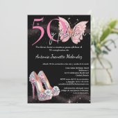 ５０才　輝かしい招待状　- スペイン語　５０歳の誕生日 招待状 (スタンド正面)