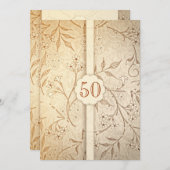 50枚のゴールデンウェディングアニバーサリーの招待状 招待状 (正面/裏面)