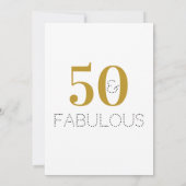 ５０歳の誕生日　モダンゴールドパーティーのご案内 招待状 (裏面)