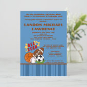 ５ｘ７オールスター　ブルー　バースデーパーティー　招待状 招待状 (スタンド正面)