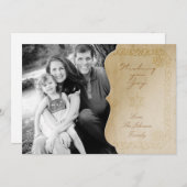 5x7 クリスマス XMAS オールド ペーパー ヴィンテージ フォト カード (正面/裏面)