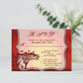 ５×３.５ 返信カード アフリカンサファリ ジラフ サンセット 招待状 (スタンド正面)