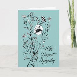 ５×７折りたたみ式お悔やみカード サンキューカード